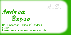 andrea bazso business card